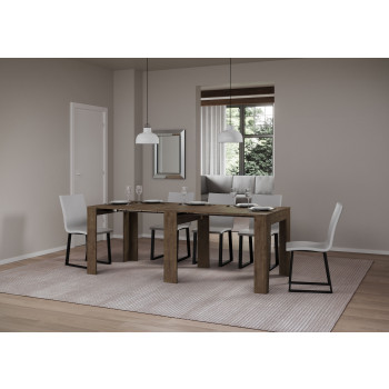 Console étroite - Console extensible 90x25/181 cm en frêne blanc