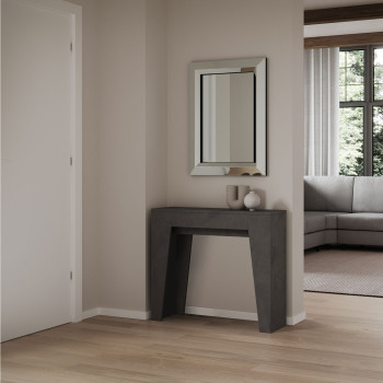 Console étroite - Console extensible 90x25/181 cm en frêne blanc