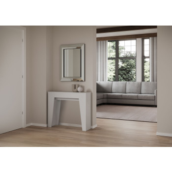 Console étroite - Console extensible 90x25/181 cm en frêne blanc