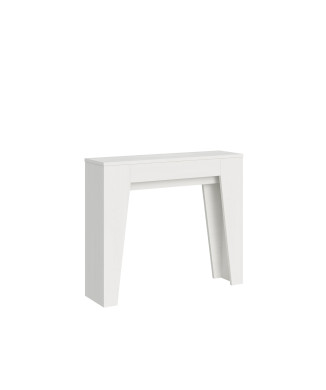 Console étroite - Console extensible 90x25/181 cm en frêne blanc