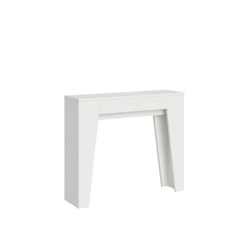 Console étroite - Console extensible 90x25/181 cm en frêne blanc