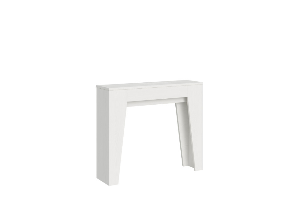 Console étroite - Console extensible 90x25/181 cm en frêne blanc