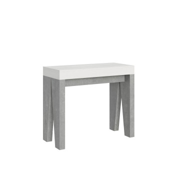 Console Naxy - Console extensible 90x40/196 cm Naxy Small Frêne blanc
