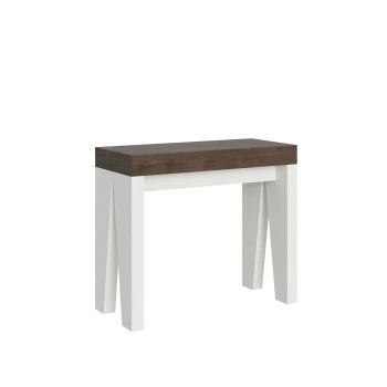 Console Naxy - Console extensible 90x40/196 cm Naxy Small Frêne blanc