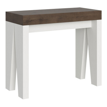 Console Naxy - Console extensible 90x40/196 cm Naxy Small Frêne blanc