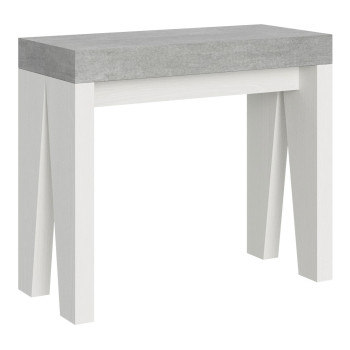 Console Naxy - Console extensible 90x40/196 cm Naxy Small Frêne blanc