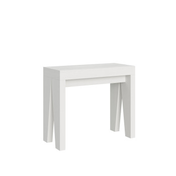 Console Naxy - Console extensible 90x40/196 cm Naxy Small Frêne blanc