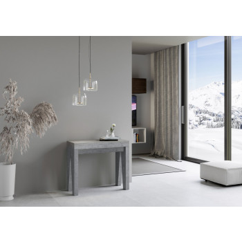 Console Naxy - Console extensible 90x40/300 cm Naxy Frêne blanc