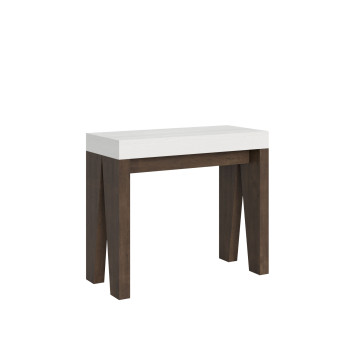 Console Naxy - Console extensible 90x40/300 cm Naxy Frêne blanc