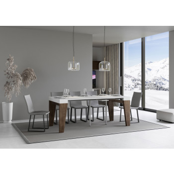 Console Naxy - Console extensible 90x40/300 cm Naxy Frêne blanc