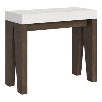 Console Naxy - Console extensible 90x40/300 cm Naxy Frêne blanc