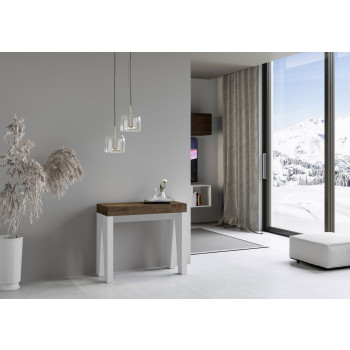 Console Naxy - Console extensible 90x40/300 cm Naxy Frêne blanc