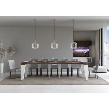 Console Naxy - Console extensible 90x40/300 cm Naxy Frêne blanc