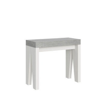 Console Naxy - Console extensible 90x40/300 cm Naxy Frêne blanc