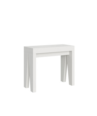 Console Naxy - Console extensible 90x40/300 cm Naxy Frêne blanc