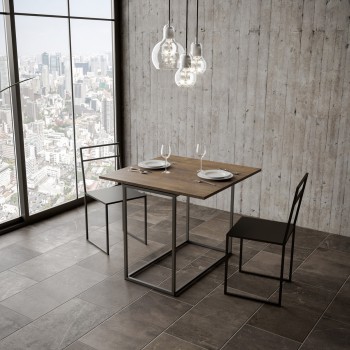 Console Nordica Libra avec structure anthracite - 90x45/90 cm Console Nordica Libra ouvrante avec structure anthracite