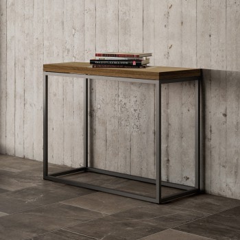 Console Nordica Libra avec structure anthracite - 90x45/90 cm Console Nordica Libra ouvrante avec structure anthracite