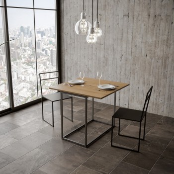 Console Nordica Libra avec structure anthracite - 90x45/90 cm Console Nordica Libra ouvrante avec structure anthracite