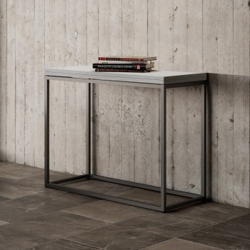 Console Nordica Libra avec structure anthracite - 90x45/90 cm Console Nordica Libra ouvrante avec structure anthracite