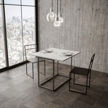 Console Nordica Libra avec structure anthracite - 90x45/90 cm Console Nordica Libra ouvrante avec structure anthracite