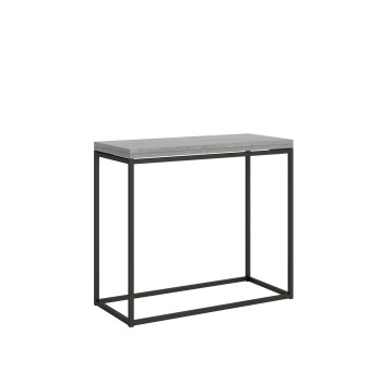 Console Nordica Libra avec structure anthracite - 90x45/90 cm Console Nordica Libra ouvrante avec structure anthracite