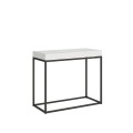 Table console extensible 90x40/196 cm Nordica Small structure anthracite