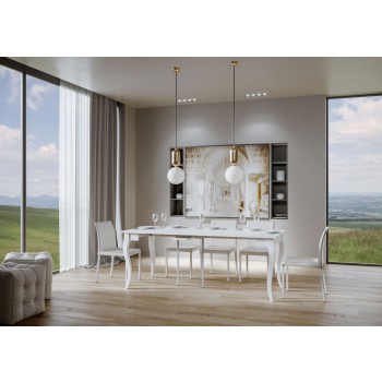 Console Olanda - Console extensible 90x48/204 cm Olanda Small Frêne blanc