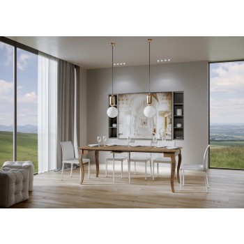 Console Olanda - Console extensible 90x48/204 cm Olanda Small Frêne blanc