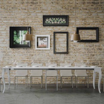 Console Olanda - Console extensible 90x48/308 cm Olanda Frêne blanc