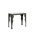 Table console extensible Paxon Small Evolution 90x40/196 cm avec cadre anthracite