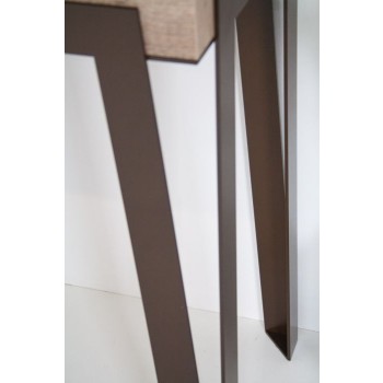 Console Rio avec structure anthracite - Console extensible 90x40/196 cm Rio Small Premium Chêne Naturel avec structure anthracite