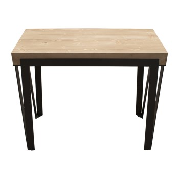 Console Rio avec structure anthracite - 90x40/300 cm Console extensible Rio Premium en chêne naturel avec structure anthracite