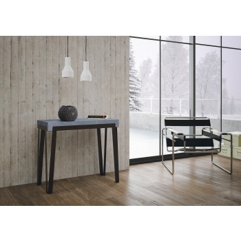 Console Rio avec structure anthracite - 90x40/300 cm Console extensible Rio en chêne naturel avec structure anthracite