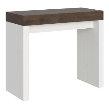 Console Roxell - Console extensible 90x40/196 cm Roxell Small Frêne blanc