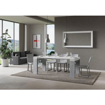 Console Roxell - Console extensible 90x40/300 cm Roxell Frêne blanc