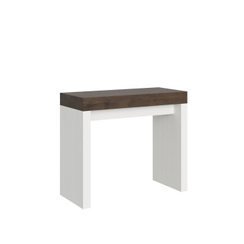 Console Roxell - Console extensible 90x40/300 cm Roxell Frêne blanc