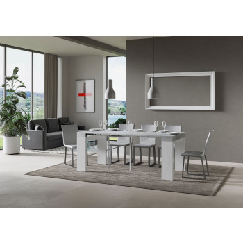 Console Roxell - Console extensible 90x40/300 cm Roxell Frêne blanc