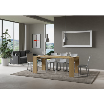 Console Roxell - Console extensible 90x40/300 cm Roxell Frêne blanc