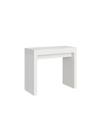 Console Roxell - Console extensible 90x40/300 cm Roxell Frêne blanc