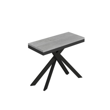 Console Saki Evolution avec pieds et structure anthracite - Console extensible Saki Evolution 90x40/300 cm en frêne blanc et pieds anthracite