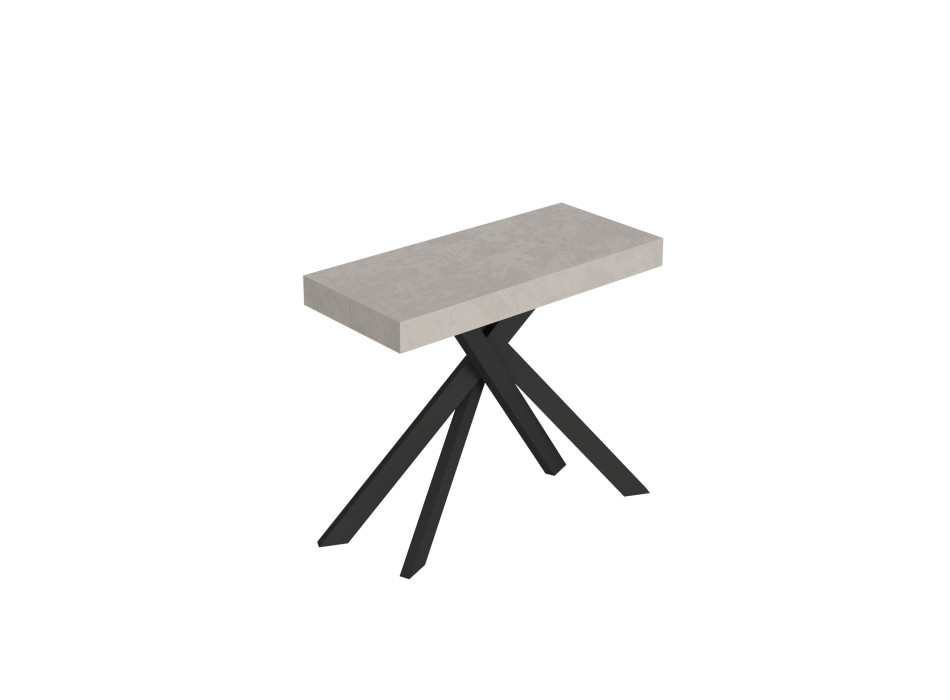 Console Saki pieds anthracite - Saki Petite console extensible en cachemire 90x40/196 cm pieds anthracite