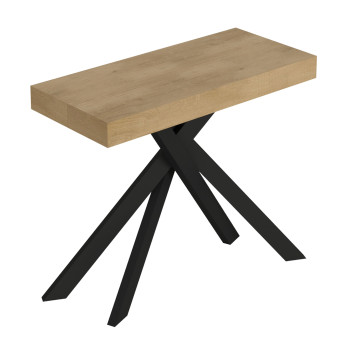 Console Saki Premium pieds anthracite - Console extensible 90x40/300 cm Saki Premium cachemire pieds anthracite