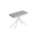 Console extensible Saki Premium 90x40/300 cm avec pieds blancs