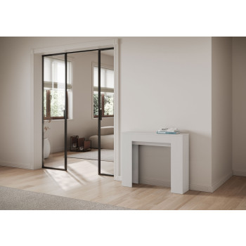 Console Slick - Console extensible 90x25/181 cm Frêne blanc lisse