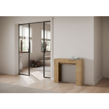 Console Slick - Console extensible 90x25/181 cm Frêne blanc lisse