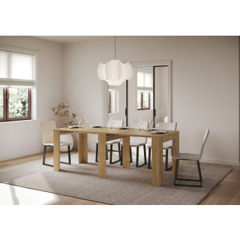 Console Slick - Console extensible 90x25/181 cm Frêne blanc lisse