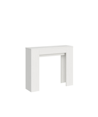 Console Slick - Console extensible 90x25/181 cm Frêne blanc lisse