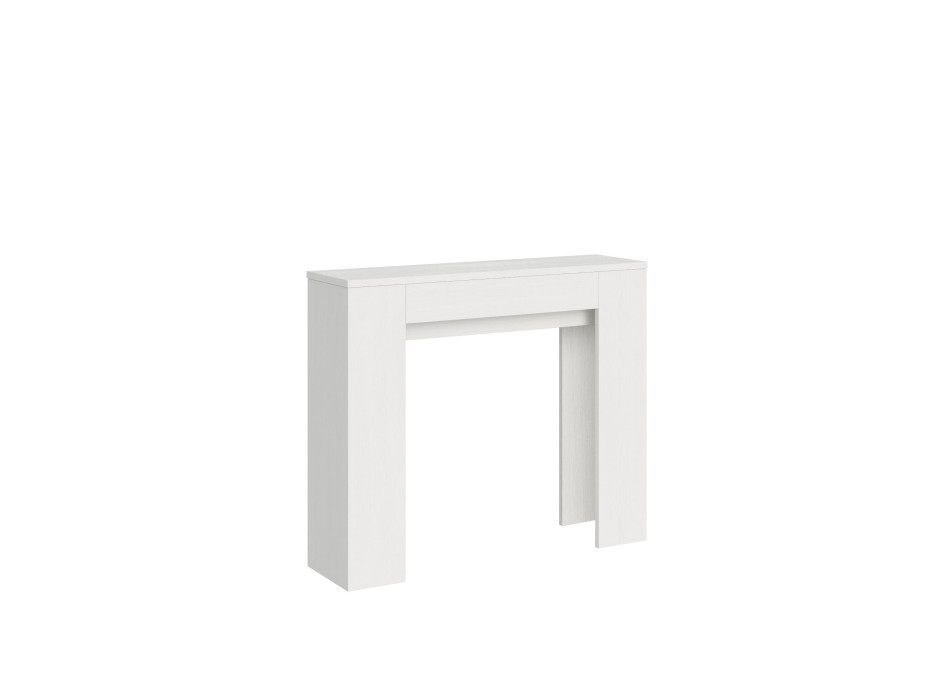 Console Slick - Console extensible 90x25/181 cm Frêne blanc lisse