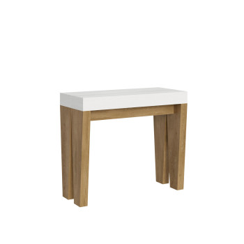 Console Spimbo - Console extensible 90x40/196 cm Spimbo Small Frêne blanc
