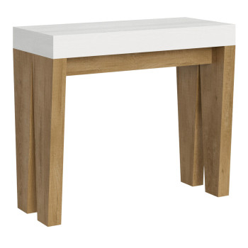 Console Spimbo - Console extensible 90x40/196 cm Spimbo Small Frêne blanc